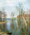 printemps eaux hautes 1897 Paysage de la rivière Isaac Levitan